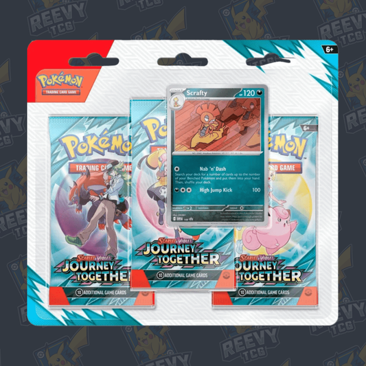 Pokemon TCG - Scarlet & Violet - Journey Together - 3 Pack Blister (Yanmega/Scrafty)